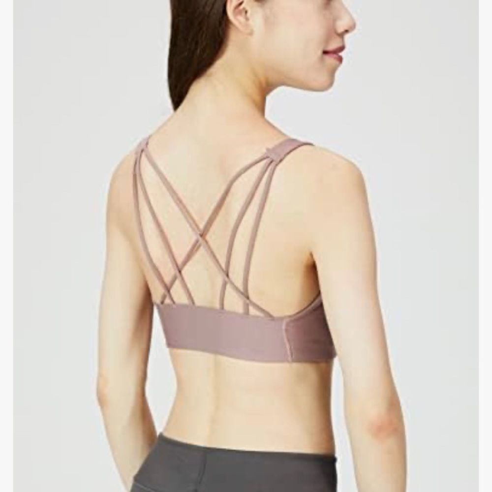 Adidas‎ CoreFlow Studio Sports Bra Womens L D-DD HL8566 Strappy Yoga PIlates NEW - Picture 2 of 10